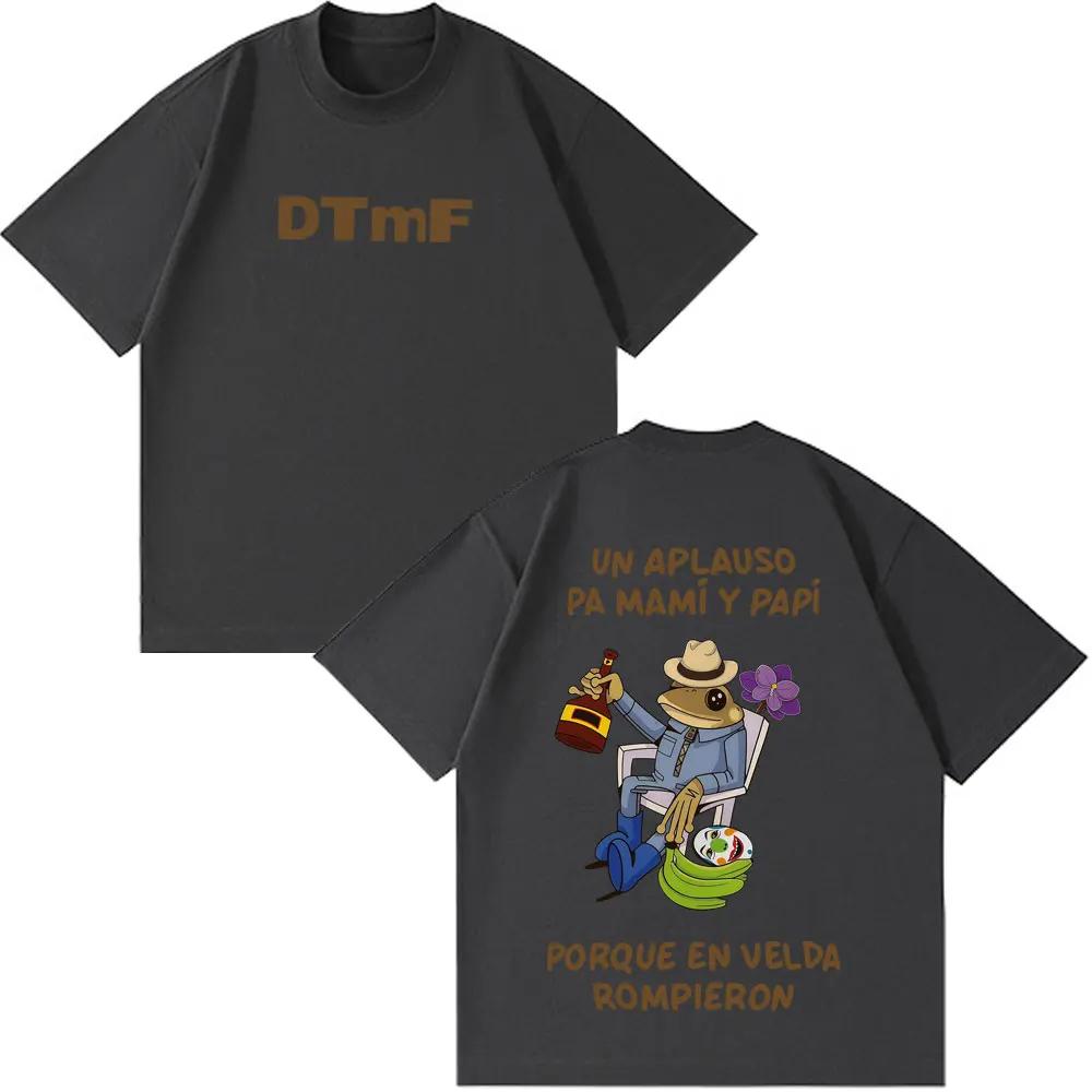 Rapper Bad Bunny Tshirt Debi Tirar Mas Fotos DTMF World Tour T Shirts Unisexs Women Fashion Vintage Hip Hop Oversized Tshirts