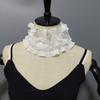 Vintage Ruffle Lace Collar Detachable Neck Ruff Collar Women Neckwear Blouse Skirt Decorative Neckwear for Theme Event