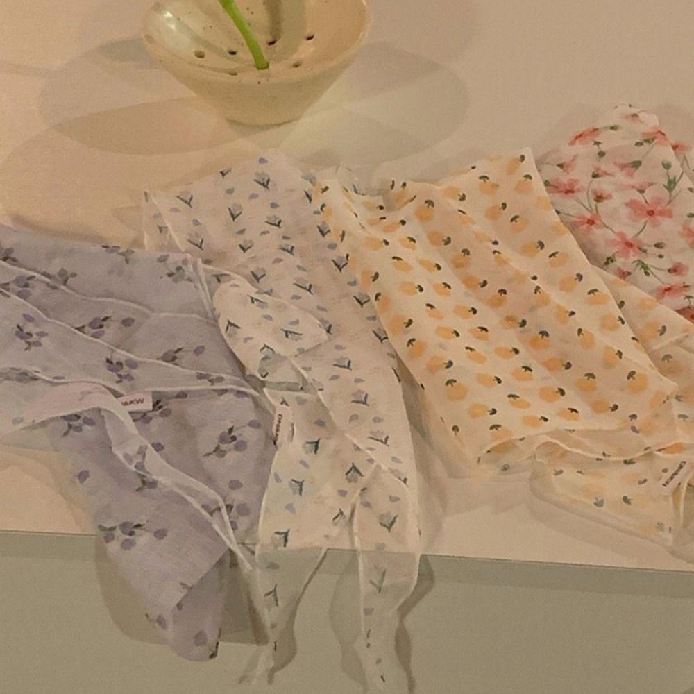Comfortable to Wear Floral Hair Bandanas Breathable Hair Accessories Floral Printed Turban Light Weight Summer Spring