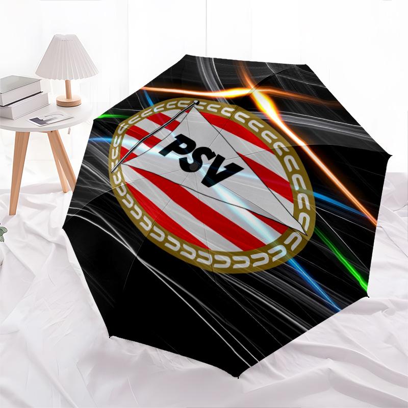 

Зонт-трость PSV Eindhoven, автоматический, портативный и складной дизайн, 8 спиц, рождественский или день рождения. разноцветный