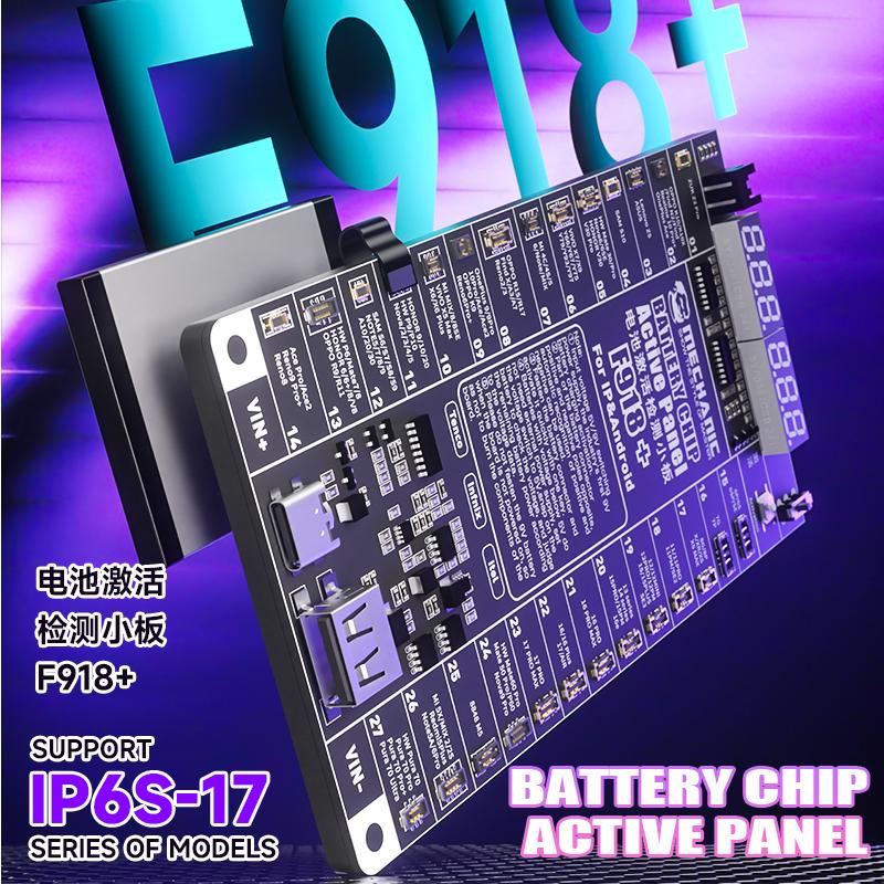 MECHANIC F918+ Battery Tester for IPhone 17 and 400+ Android Phones LED Display with 18+9 Pogo Pins 5V 9V Stable Voltage Output