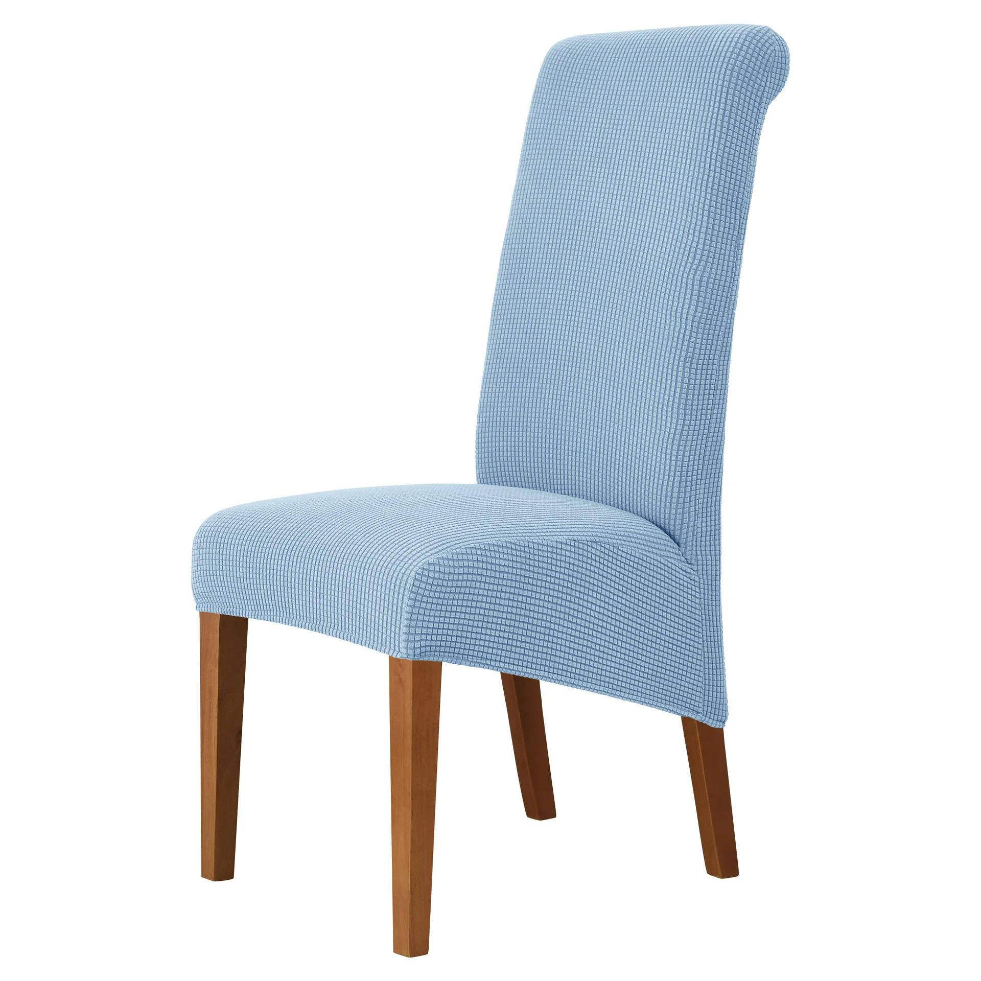 

High Back Universal High Elasticity Chair Cover Jacquard XL Size Chair Covers Dining Room Kitchen Office Home Corn Flannel 1 Piece