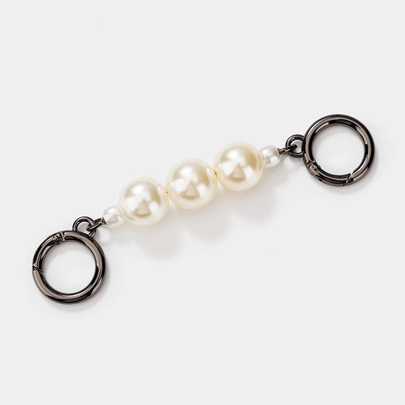 

IGNICASE New Fashion Pendant One Shoulder Crossbody Chain Bag Personalized Round Buckle Pearl Extension Chain Tide Chain Strap