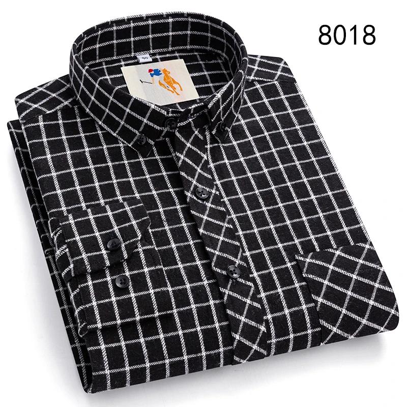 Flanell-Plaidhemden für Herren Klassischer Stil Langarm Umlegekragen Freizeitkleidung Täglicher Gebrauch Pflegeleicht Weiches Material Hemden