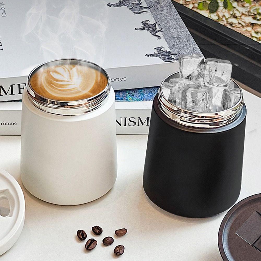 Leakproof Insulated Coffee Mug Simple Vacuum Flask Household Stainless Steel Cup Office/School