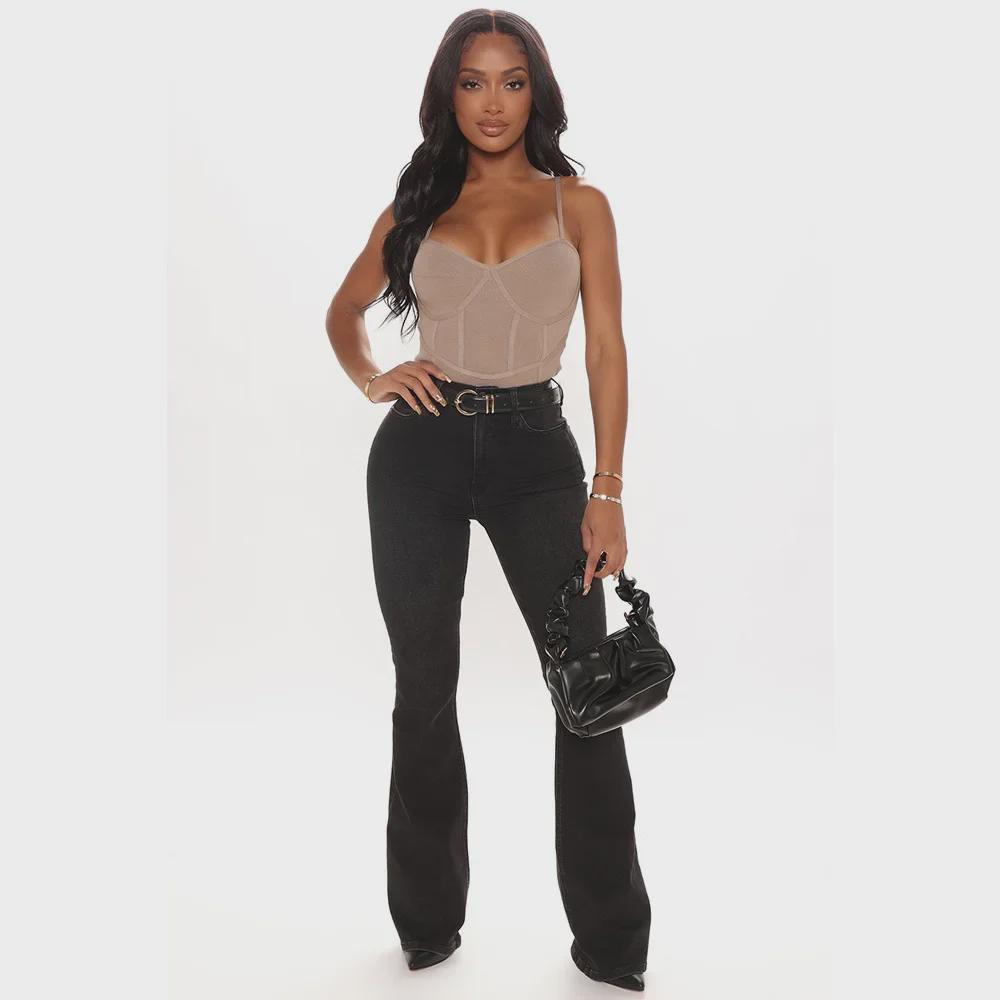 Women's European & American Flare Jeans, Plus Size, Sexy Hip-Lifting Style, Pencil Fit, JN20.