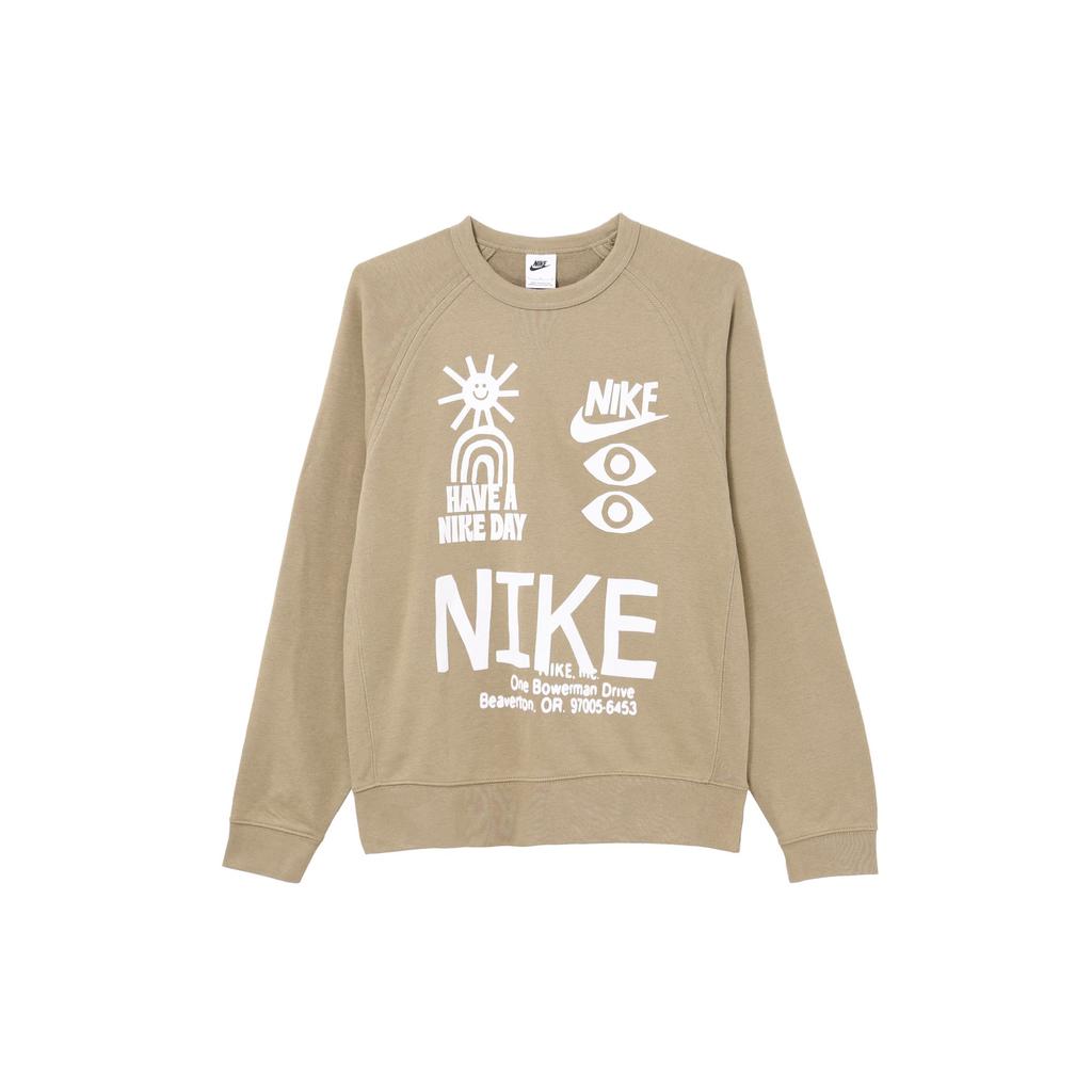 Nike Sweatshirts Men's Khaki Crew Neck Moderate Regular DQ4170-247