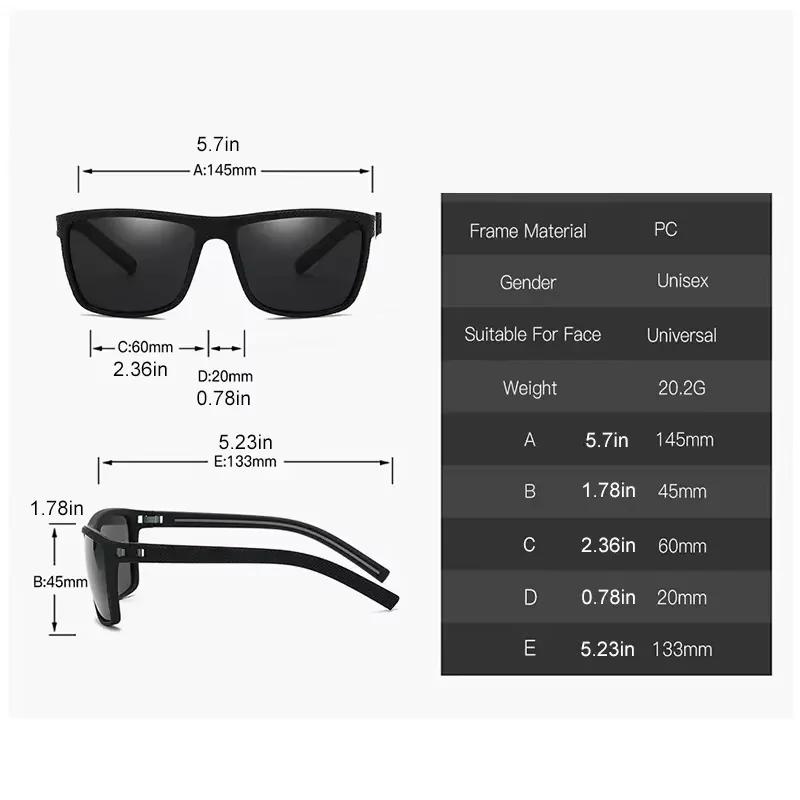 Sunglasses for Men UV400 Protection Lightweight Frame Driving Fishing Golf Square Fashion Sun Glasses Women