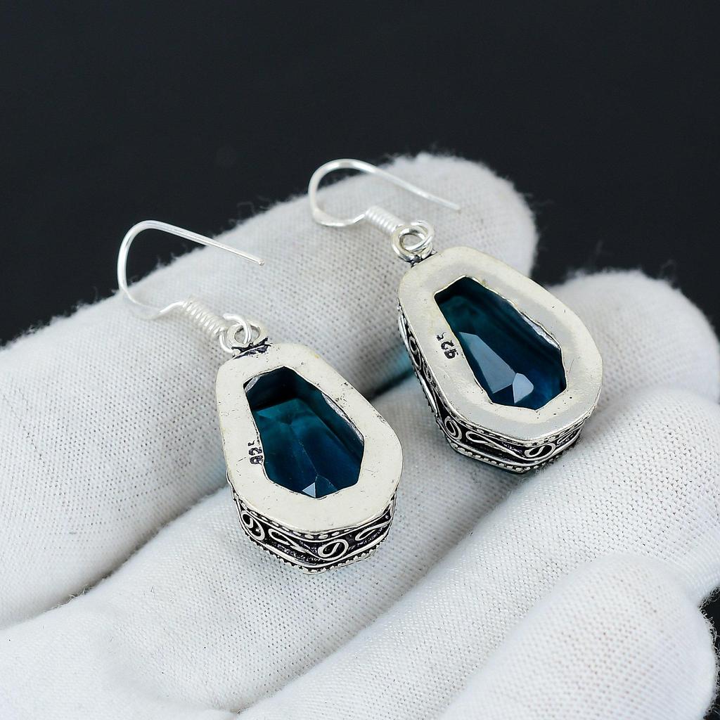 Atemberaubende indocolite Sarg Edelstein Ohrringe, 925 Sterling Silber Ohrring, Handgefertigter Boho Silber Schmuck Hängeohrringe, Muttertagsgeschenk