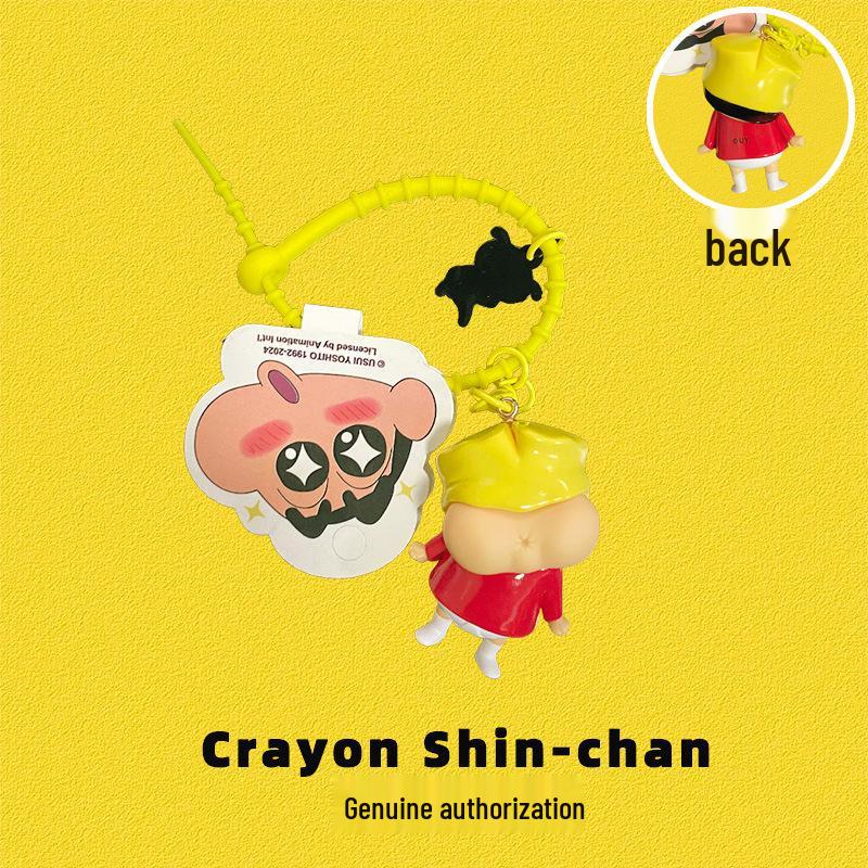 Crayon Shin-chan Cute Cartoon Pendant Keychain Plush Toy Backpack Charm