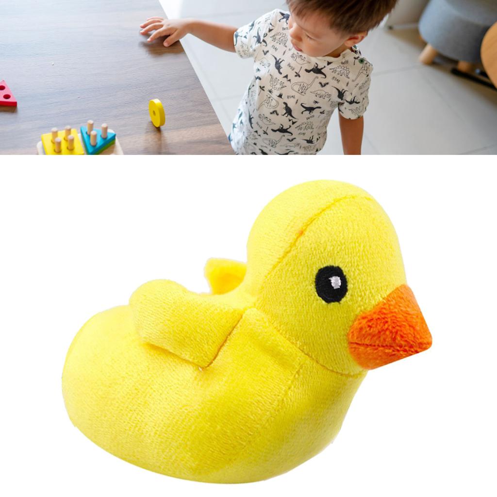 Squeaky Plush Dog Toy Little Yellow Duck Shaped Bite Resistant Teeth Grinding Relieve Boredom