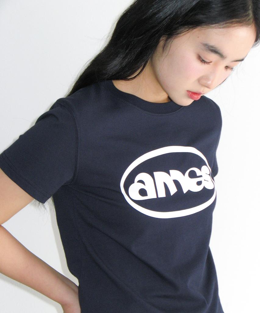AMES-WORLDWIDE Ames Circle Logo Symbol Tee Navy