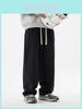 Retro Cotton Casual Pants With Pleats And Drawstring Waist For Men