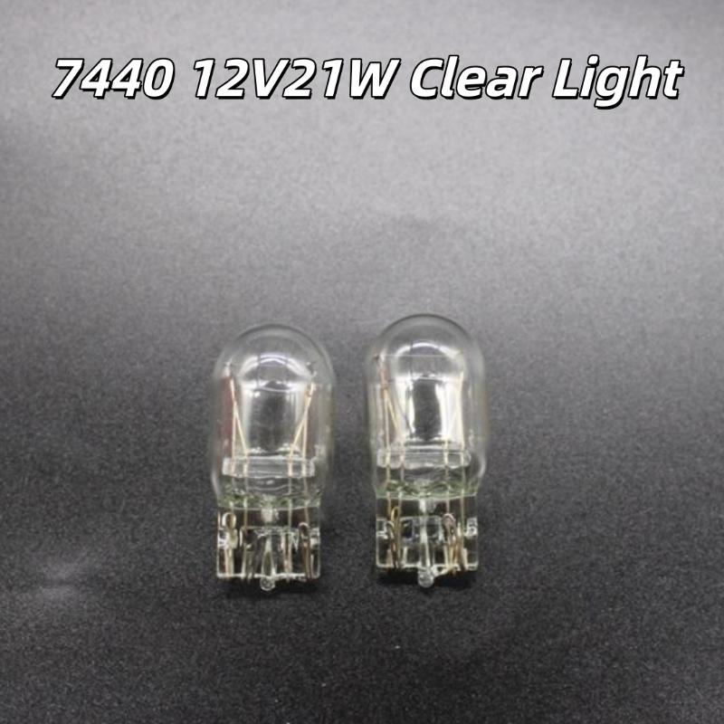 2Pcs Brake Stop Lights Bulb T20 7443 W21 5W 7440 Glass Halogen Turn Signal Lamp Daytime Running Lights Warm White Reversing Bulb