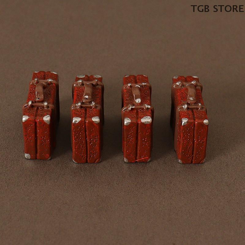 Puppe Leder Gepäck Koffer Vintage Holzkiste Puppenzubehör Puppenhausmöbel Geschenk