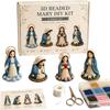 Tiny 3D DIY Religious Beading Kit with Colored Beads Religious Bead Art Craft Set Ideal Craft Gift for Beginners Teens & Adults