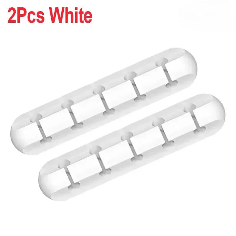 2 Pezzi Organizzatore Cavi Gestione Porta Cavi Flessibile Avvolgicavo USB Ordinato Clip in Silicone Per Mouse Tastiera Auricolari Protezione