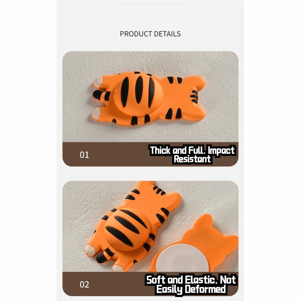 Silicone Wall Protector Cartoon Animal Doorknob Bumper Cute Door Handle Bumper Pad  for Home