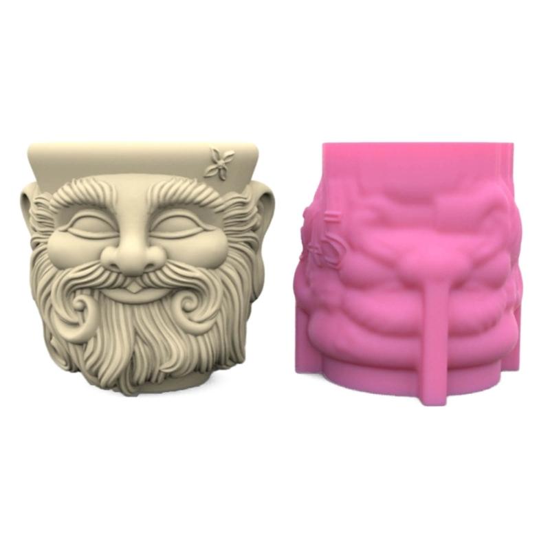 

Flower Pots Silicone Molds Succulents Planter Castings Molds Elderly People Resins Molds Concrete Vases Molds Clay Mould 1