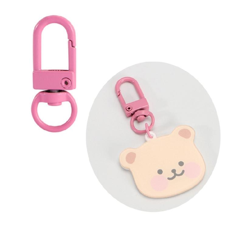 100pcs Colorful Carabiner Clasp Key Chain Lobster Clasps Rotating Keychain Hooks