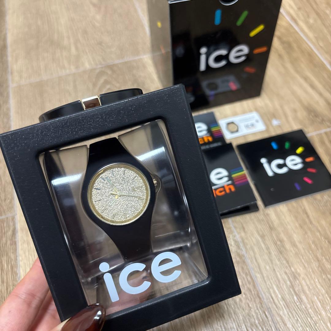 Used [Good condition] Ice watch glitter black gold