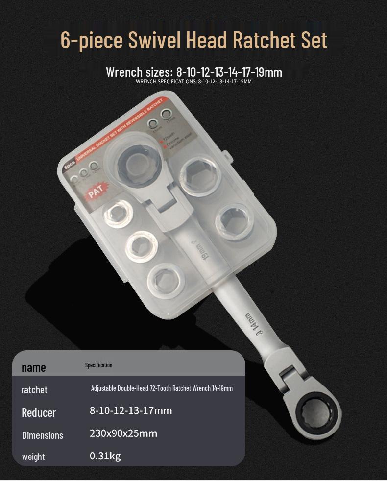 Portable Multifunctional Ratchet Socket Wrench Set for Quick Car and Auto Repair