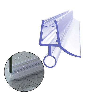 2 Peças 50cm 6/8MM 10/12MM PVC Transparente Tira de Vedação para Box de Banheiro Selos para Porta de Vidro de Banheiro Defletor de Água Borracha Tira de Vedação