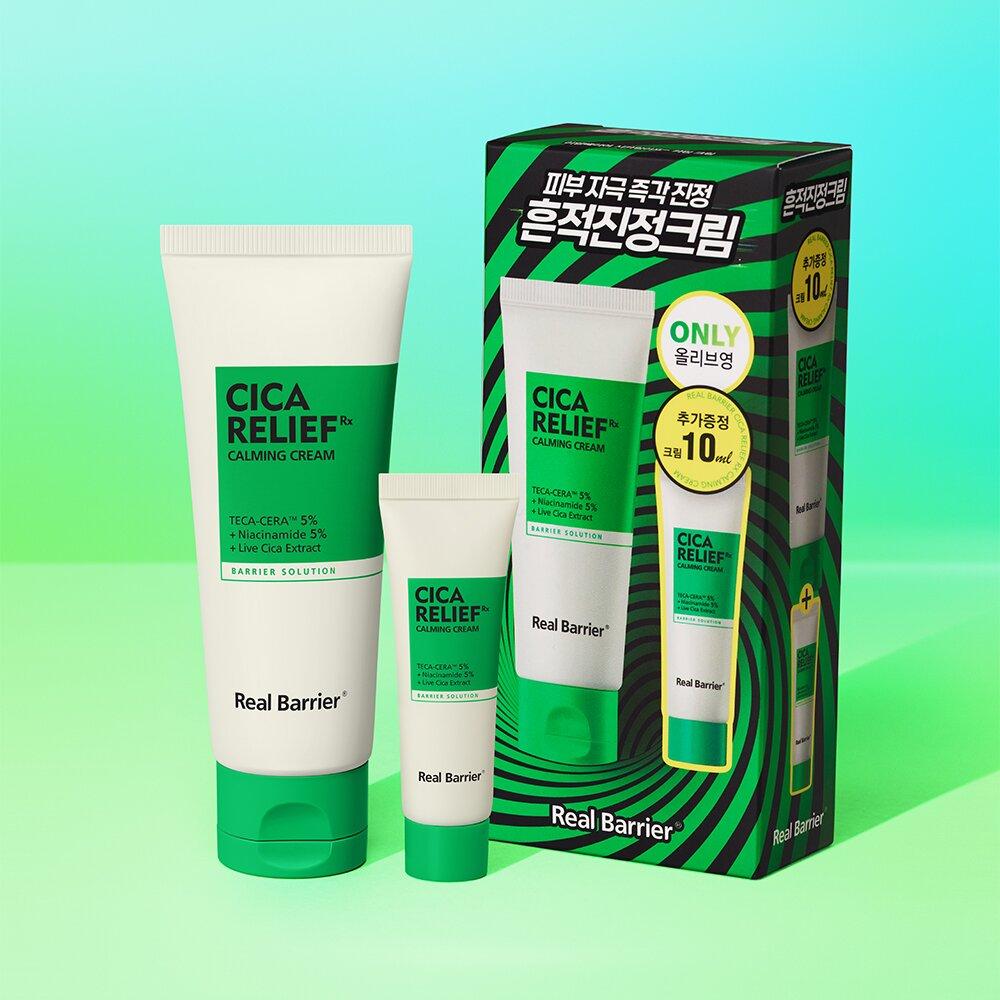 Real Barrier Cica Relief RX Calming Cream 60mL Special Set (+10mL)