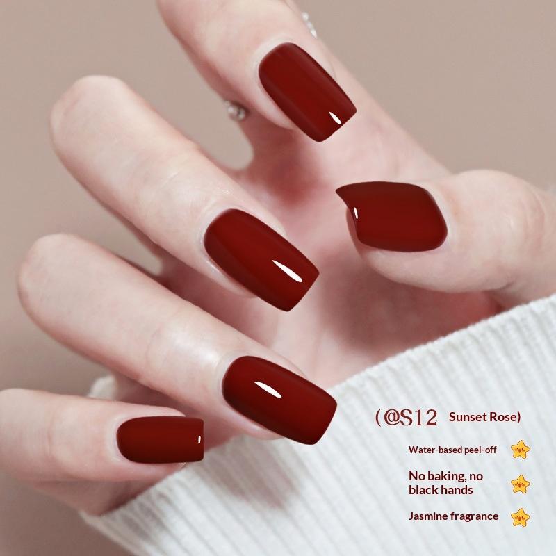 Water-based Nail Polish, Peelable, No Baking Required, Long-lasting, Quick-drying, Nude Color, Brightens Skin Tone, Odorless.