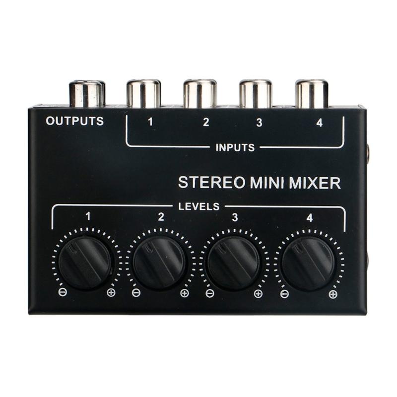 

CX400 Mini 4 Channel Passive Stereo Mixers for Sound Mixing and Multiple Device Connection 1