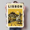 Lisbon Cityscape Vintage Travel Printing Poster Customized Retro Wall Art Vintage Metal Signs for Room Bedroom Decoration Garage