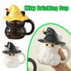 With Lid Ceramic Ghost Cat Mug 450ml Magic Kitty Coffee Cup Magic Hat Milk Cup  Afternoon Tea
