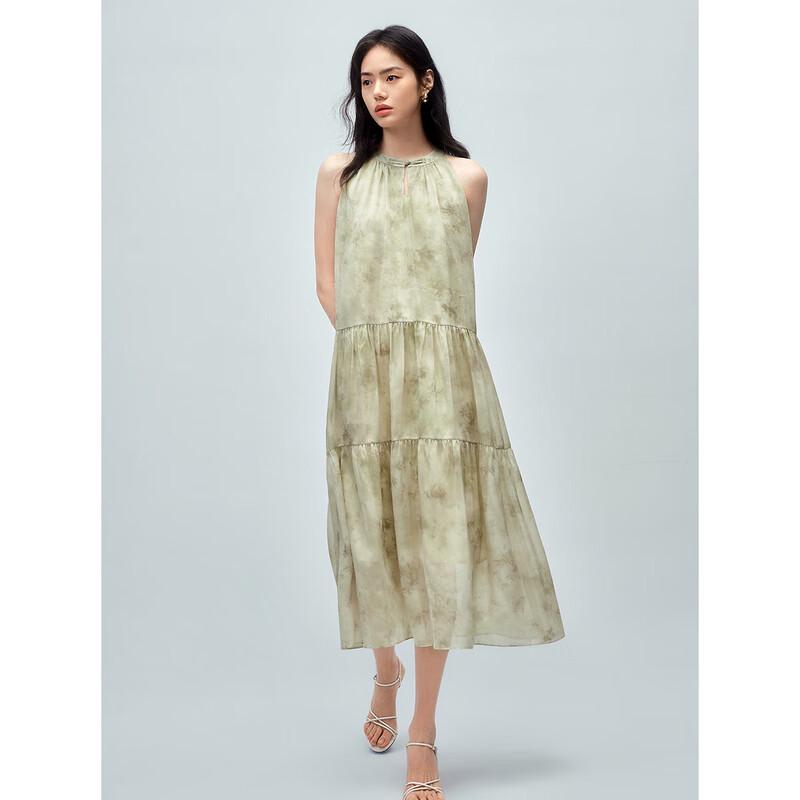 

PEACEBIRD Платье в новом китайском стиле с халтером, без рукавов, для летнего отпуска XS