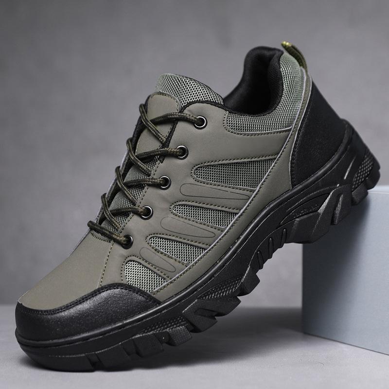 

2024 summer new rubber sole outdoor tooling shoes strong and durable round head lace-up large size sports hiking shoes 45