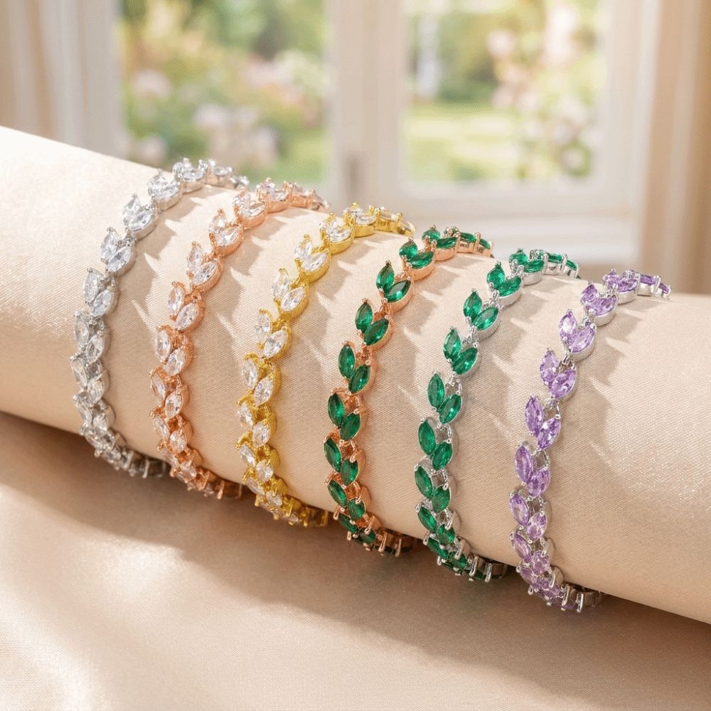 Adjustable Women Bracelet Colored Zircon Hand Jewelry Unique Bracelet Jewelry  Daily Wear