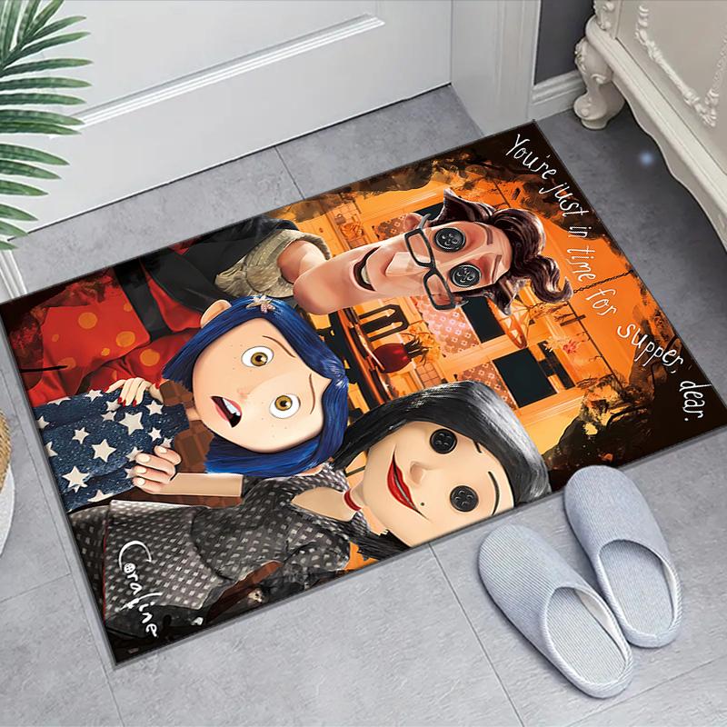 1pc C-Coraline (4) Design Area Rug - Non-Slip, Soft & Cozy Floor Mat for Living Room, Bedroom, Office - Indoor/Outdoor Decorative Carpet