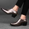 Men High Heels Silver Derby Wedding Dress Dance Business Gold Elevator Shoes Height Increase Tuxedo Prom Blazers Shoes Plus Size