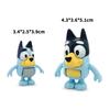 8Pcs/Set Bluey Bingo Anime Figure Toys Cute PVC Movable Joints Action Figure Model Dolls Kids Birthday Decoration Toy Gift