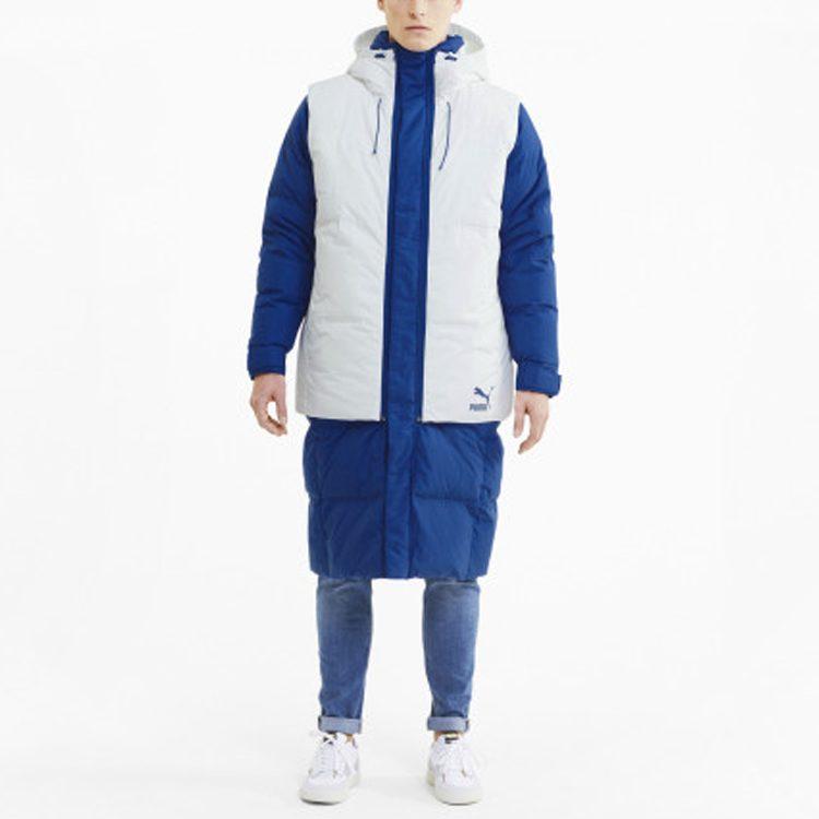 PUMA Layer Down Jackets Men's Sea Blue Hooded Moderate Other 598317-73