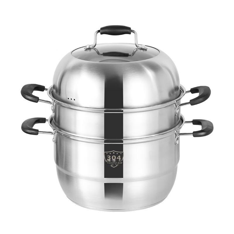 LIJIA KITCHENWARE 304 Stainless Steel 3-Layer Steamer