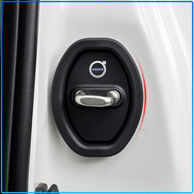 4Pcs Car Door Lock Anti-collision Silicone Cover sticker For Volvo Rdesign XC90 S60 XC60 V70 S80 S40 V50 V40 V60 C30 S70