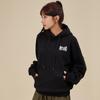 Ap Studio Ghost Lettering Oversized Wide Shoulder Hoodie_Black