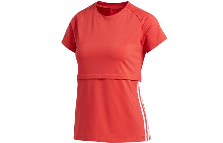 Adidas Raglan Sleeve T Shirt Women s Orange Red FJ7294 M
