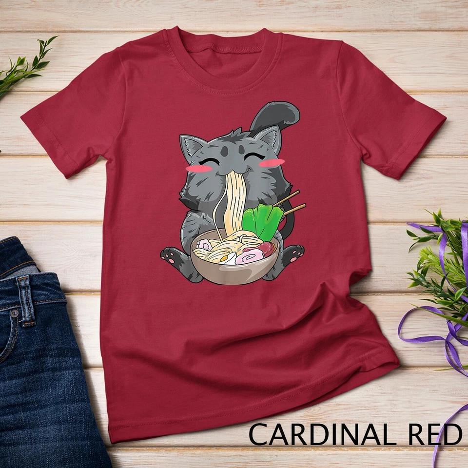Cat Ramen Anime Kawaii Neko Gift T-Shirt Unisex T-shirt 3 4XL