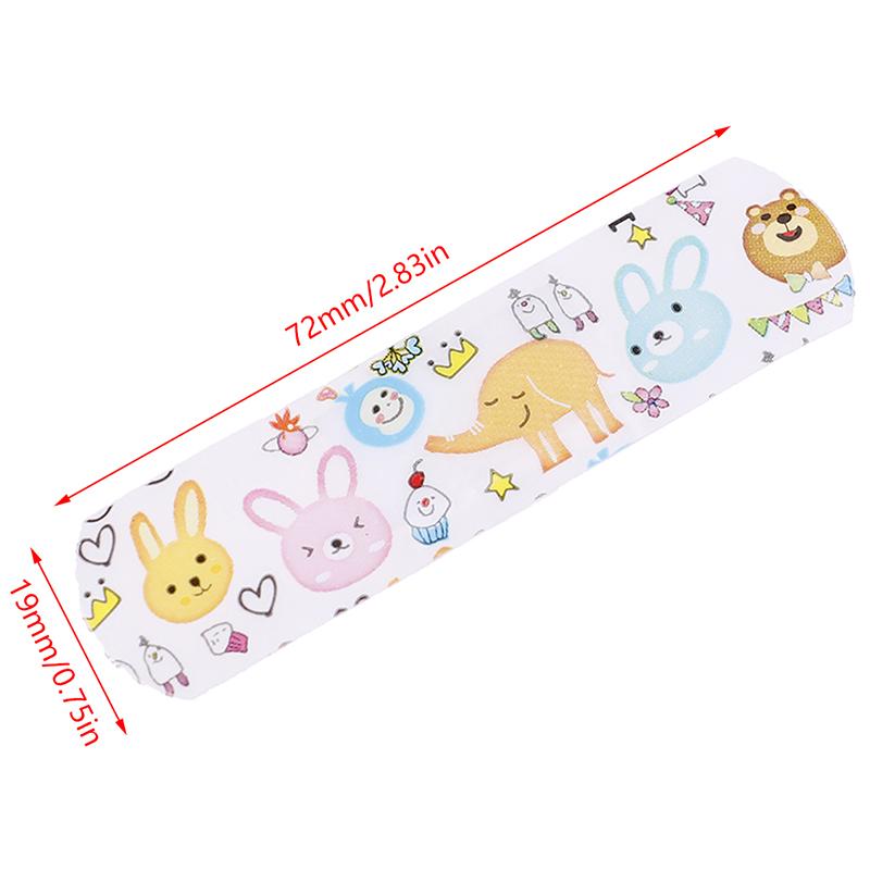 120PCS Breathable Transparent PE Cartoon Band Aids Adhesive Bandages Stickers