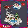 Brick Christmas Tree Pickup Star Wing Vacation Xmas Houses Train Reindeer Ornament Santa Christmas Wreath Building Block