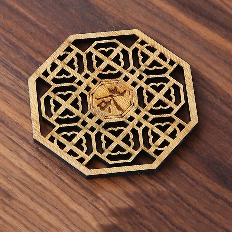 Kreative Lotusblumen-Getränkeuntersetzer aus Holz, rund, Tassenunterlage, Tischset für Tee, Kaffeetasse, Tischset, Heimdekoration, Küchenzubehör