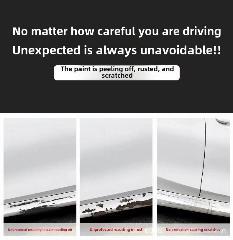 cxlqbm1 Car Door Side Skirt Car Body Decal Carbon Fiber Sticker For Mitsubishi Outlander I200 Pajero Eclipse ASX Lancer Space Delica Ex