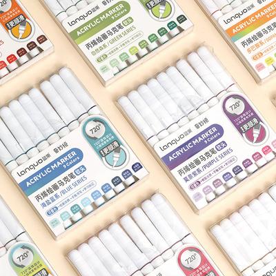 9 Farben/Set Acrylfarbe Kunstmarker Stift DIY Graffiti Zeichenstifte Für Notizbuch Tagebuch Schreiben Malen Schreibwaren