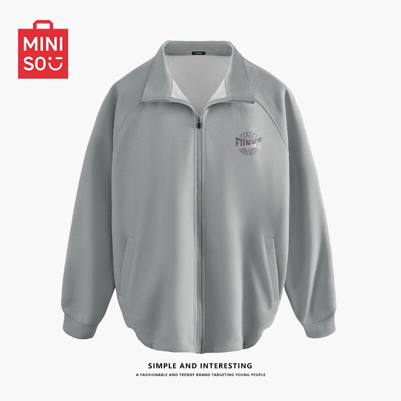 

MINISO Men s Heavyweight Stand Collar Knit Cardigan 2XL